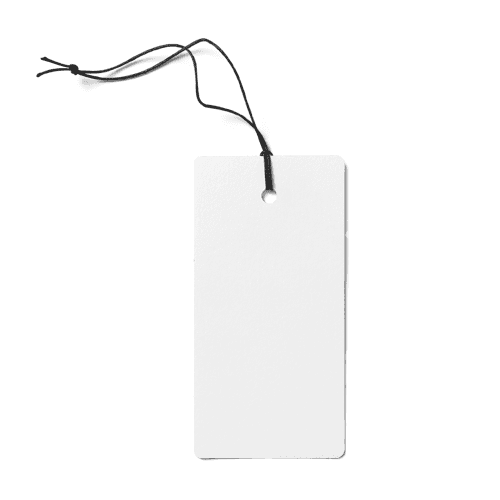 Rectangle Label Tag with String Mockup