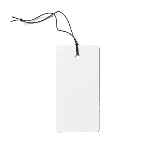 Rectangle Label Tag with String Mockup