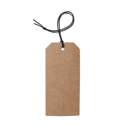 Kraft Luggage Label Tag with String Mockup
