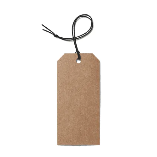Kraft Luggage Label Tag with String Mockup
