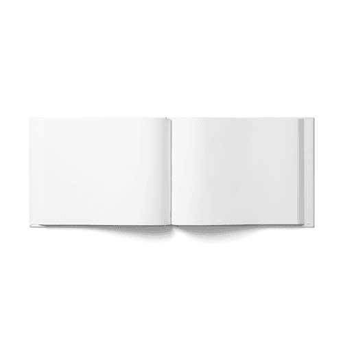 Landscape Hardcover Book Open (8,5x11 in)