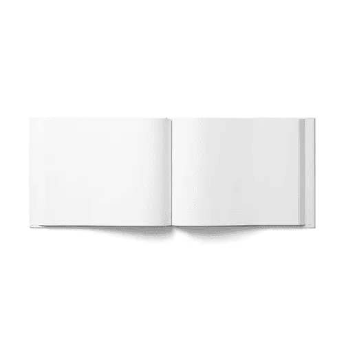 Landscape Hardcover Book Open (8,5x11 in)