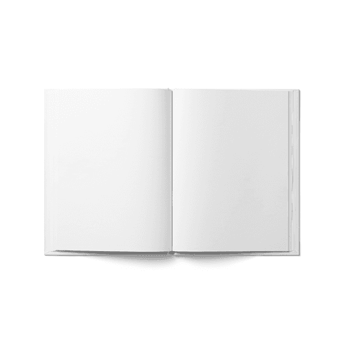 Medium Quatro Hardcover Book Open (8,5x11 in)