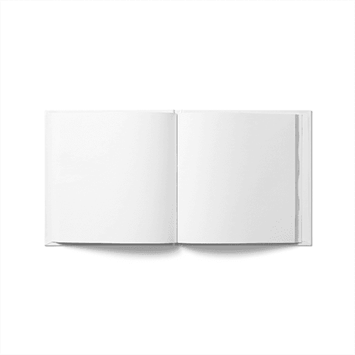 Square Open Hardcover Book Mockup (7,5x7,5 in)