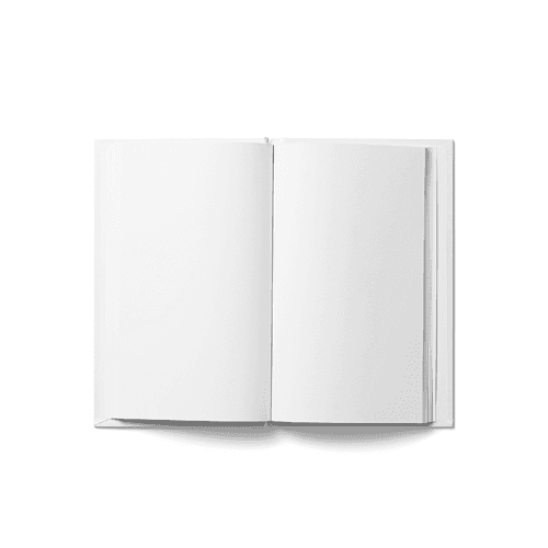 Open Hardcover Book Mockup (5x8 in)