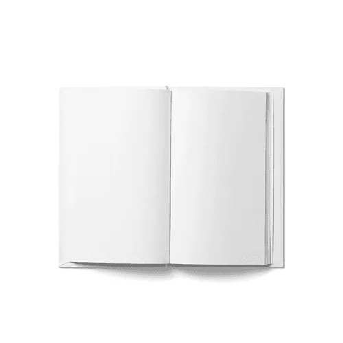 Open Hardcover Book Mockup (5x8 in)