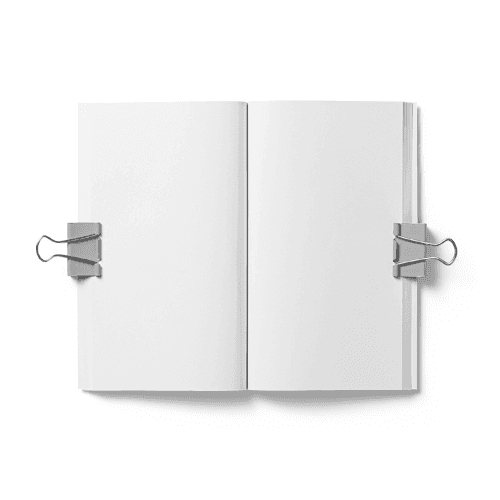 Softcover Open Book with Clips (4.25x6.87 in)