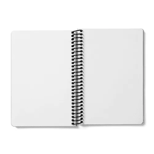 Open Spiral Notebook Diary Planner Mockup