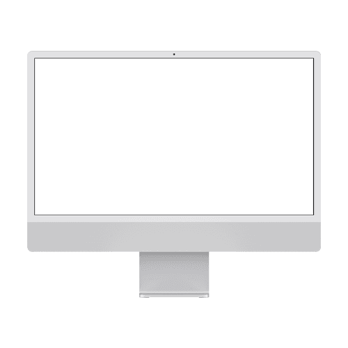 Silver 24‑inch iMac Mockup