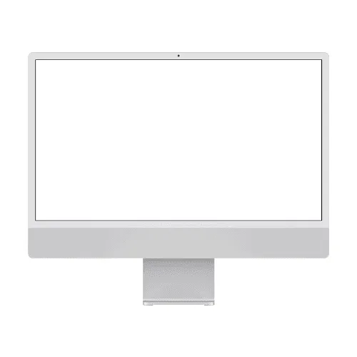 Silver 24‑inch iMac Mockup