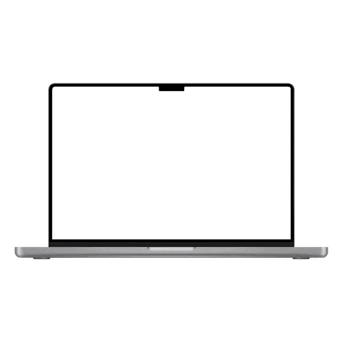 New Macbook Pro Mockup Front View