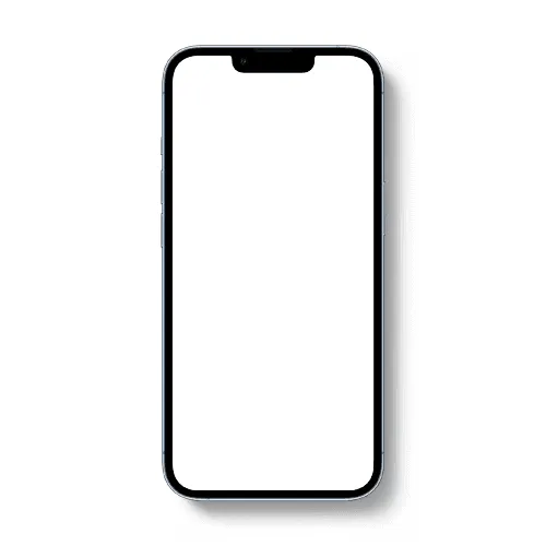 iPhone 13 Pro Mockup Top View (Sierra Blue)