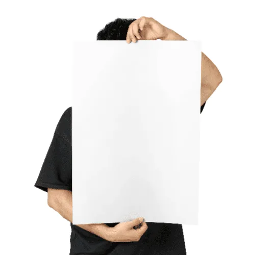 Hand Holding Poster Flyer Mockup