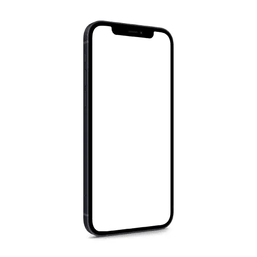 Black iPhone 12 Mockup Right View