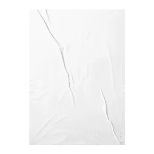 Wrinkled Glued Poster Mockup