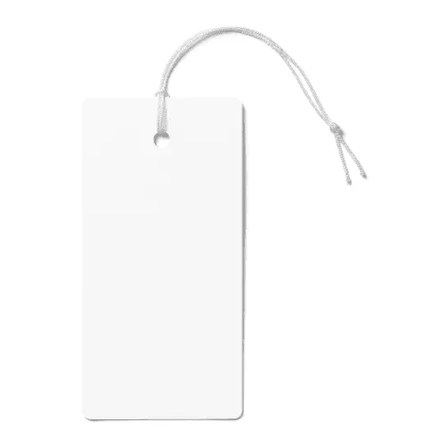 Long Label Tag White Mockup