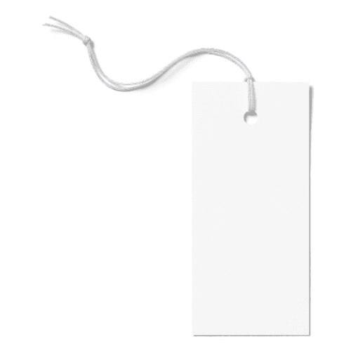 Long Label Tag Mockup with White string