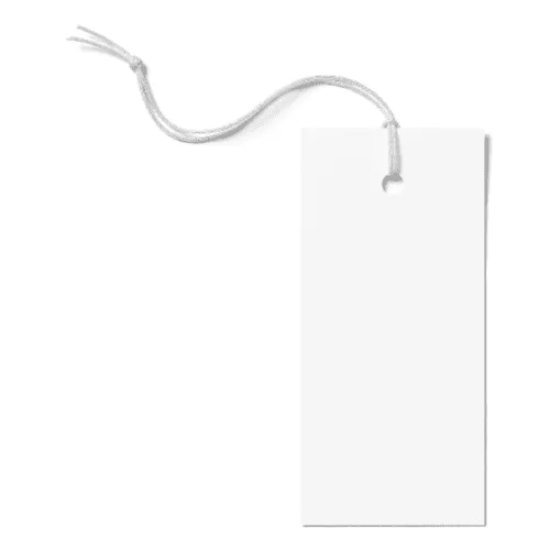 Long Label Tag Mockup with White string