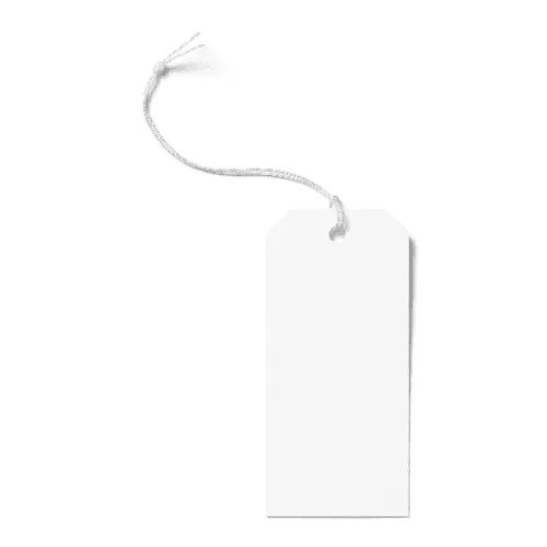 Luggage Label Tag White Mockup