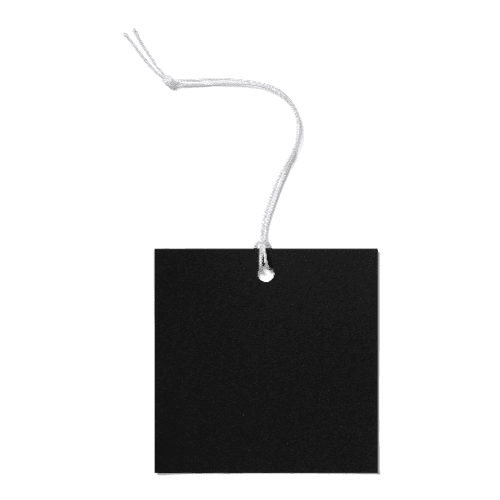 Black Square Label Mockup