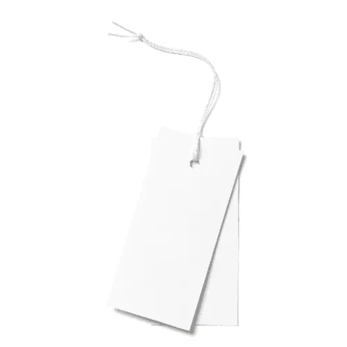 Label Tag White Rectangle Mockup