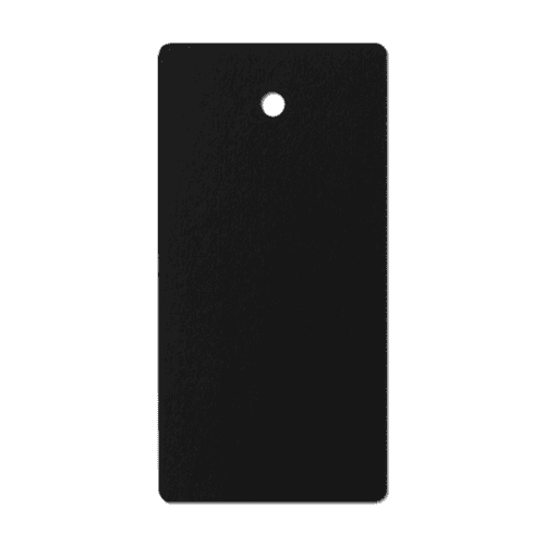 Black Rounded Long Label Tag Mockup