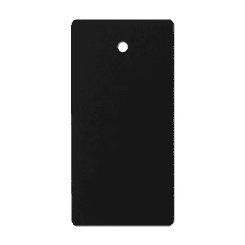 Black Rounded Long Label Tag Mockup