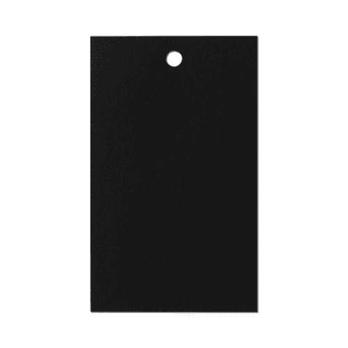 Black Rectangular Label Tag Mockup