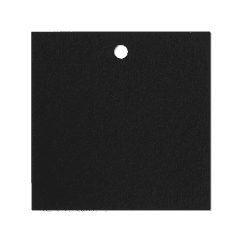 Front Black Square Label Tag Mockup