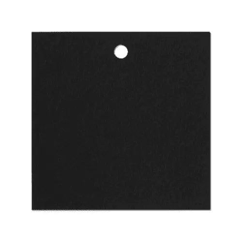 Front Black Square Label Tag Mockup