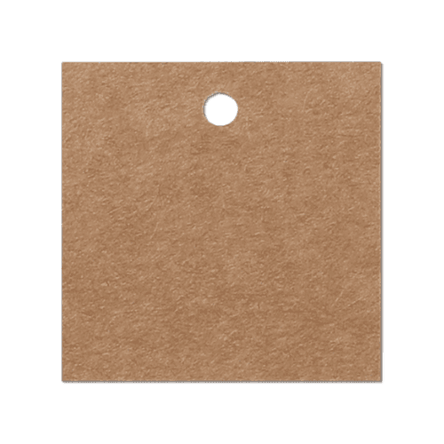 Kraft Square Label Tag Mockup