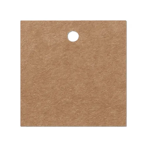 Kraft Square Label Tag Mockup