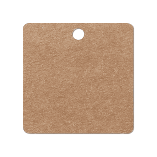 Kraft Square Rounded Label Tag Mockup