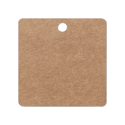 Kraft Square Rounded Label Tag Mockup