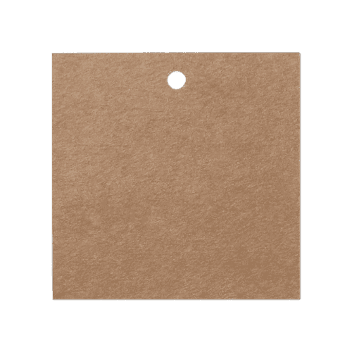Kraft Square Label Tag Mockup