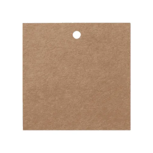 Kraft Square Label Tag Mockup