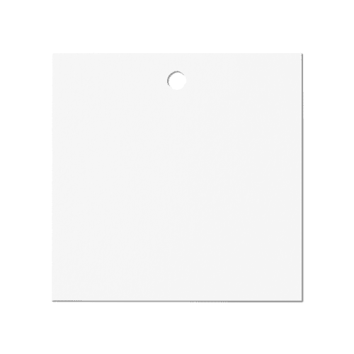 White Square Label Tag Mockup
