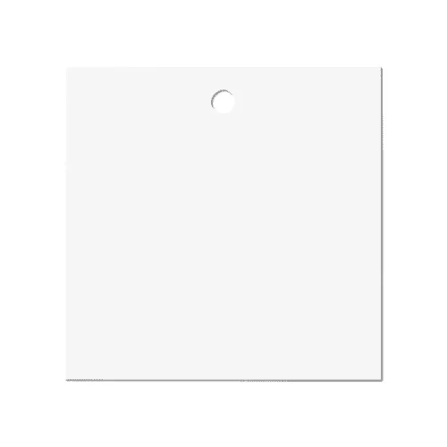 White Square Label Tag Mockup