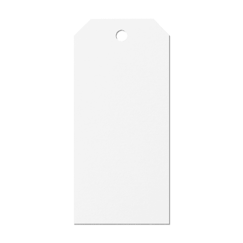 White Luggage Label Tag Mockup