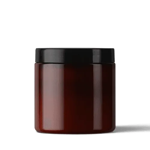 Front Glass Amber Jar Mockup
