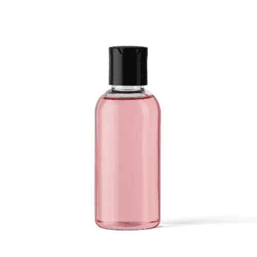 Black Lid Plastic Bottle Mockup Front View