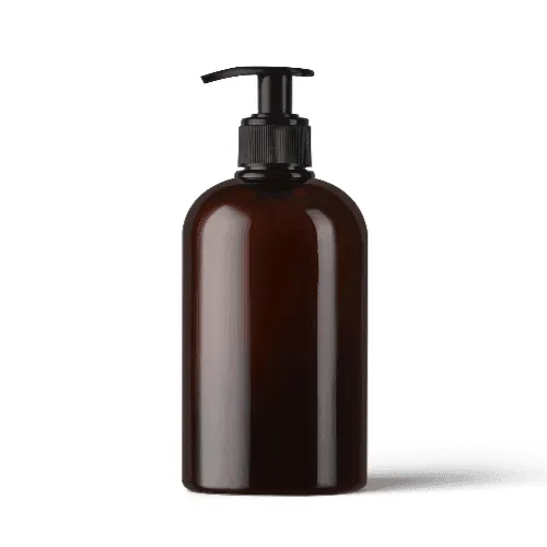 Dark Plastic Pump Bottle Mockup