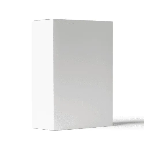 White Product Box Mockup Left View