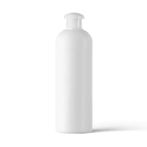 All White Plastic Bottle Mockup  Front View