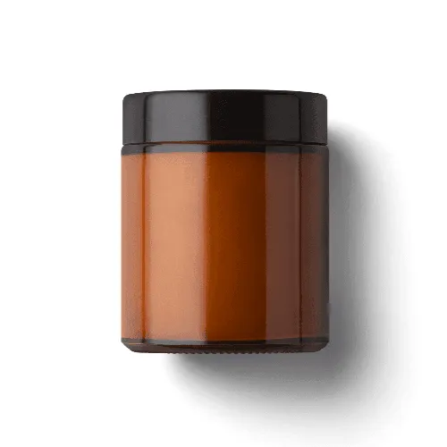 Top Glass Amber Jar Mockup