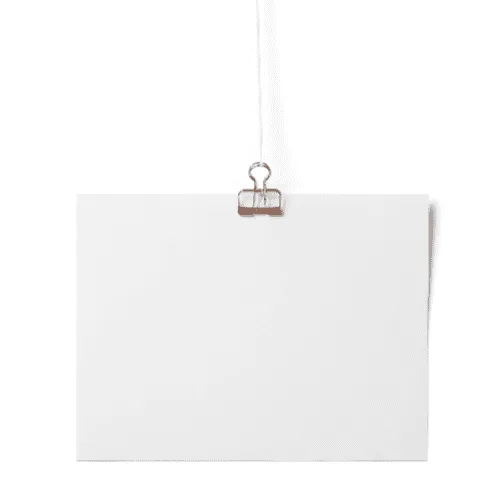 White Hanging Paper Mockup