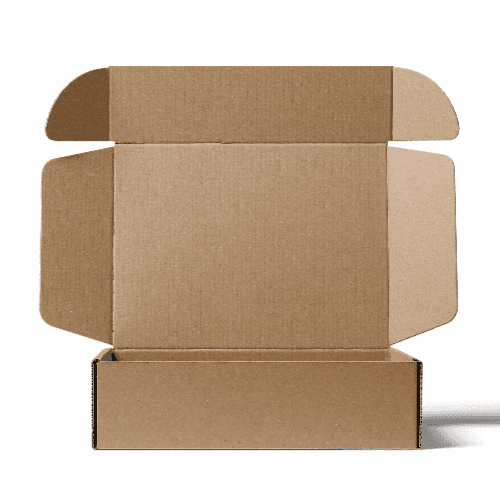 Front Empty Kraft Mailer Box Mockup