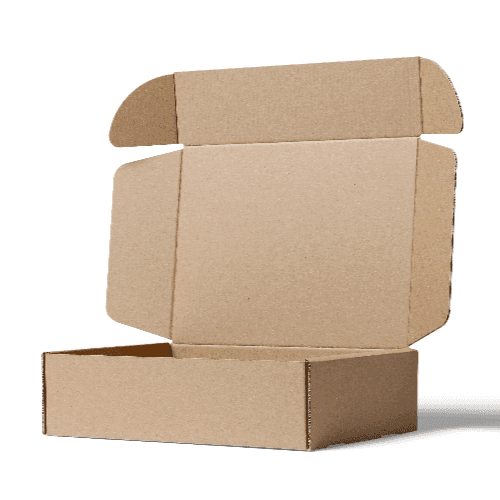 Empty Kraft Mailer Box Mockup