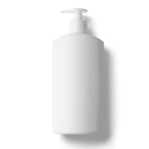 White Pump Bottle Side View