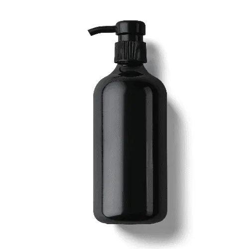 Glass Pump Bottle Black